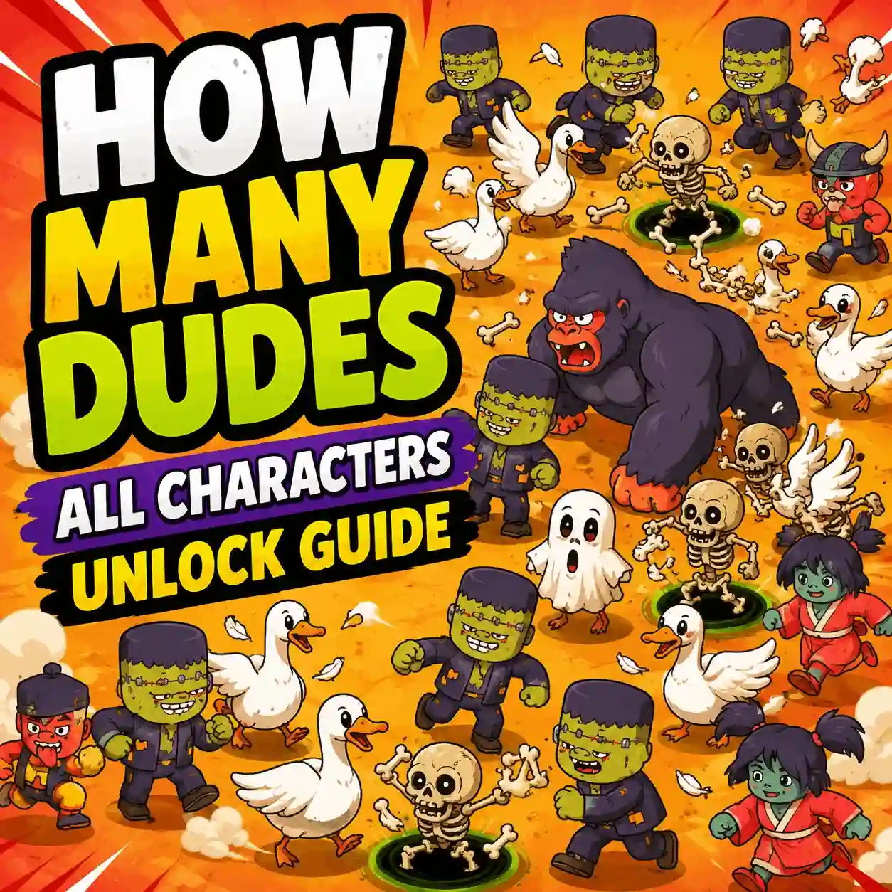 How Many Dudes All Characters and Unlock Requirements Guide