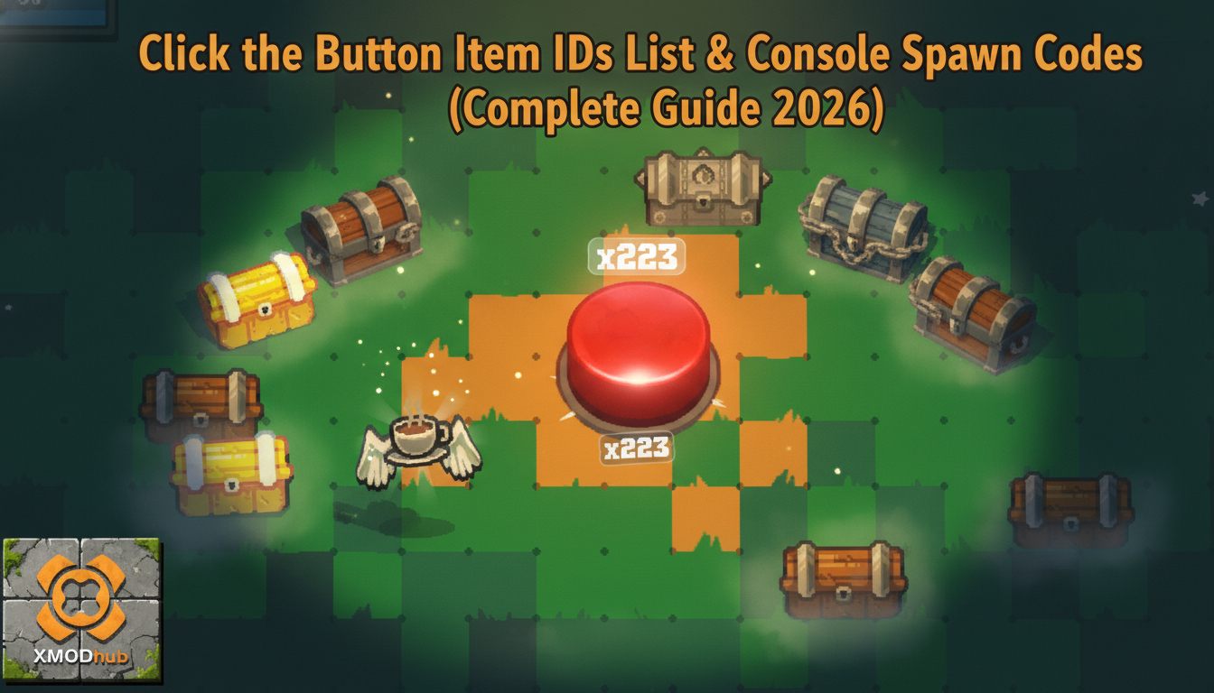 Click the Button Item IDs List & Console Spawn Codes (Complete Guide 2026)
