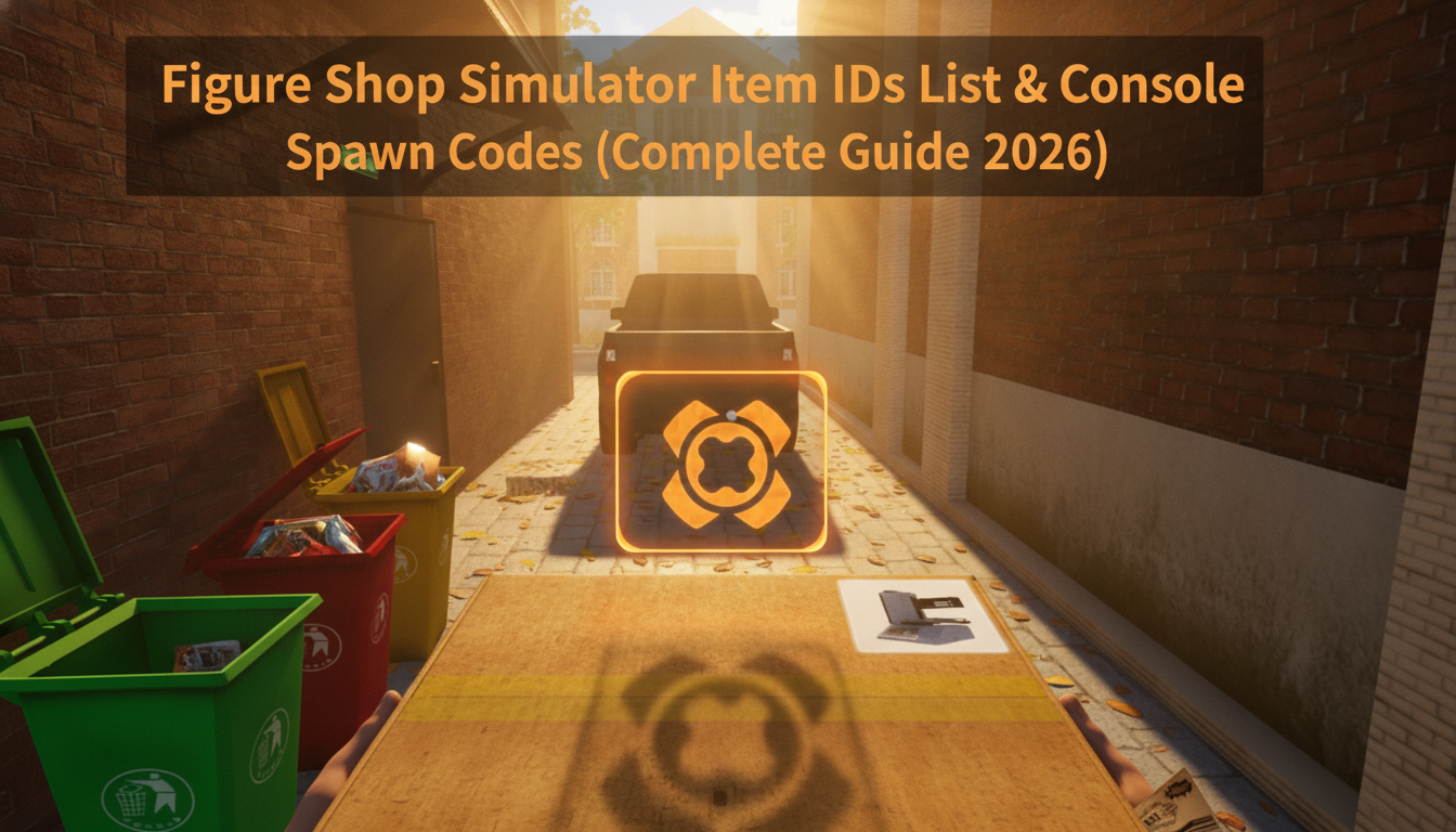 Figure Shop Simulator Item IDs List & Console Spawn Codes (Complete Guide 2026)