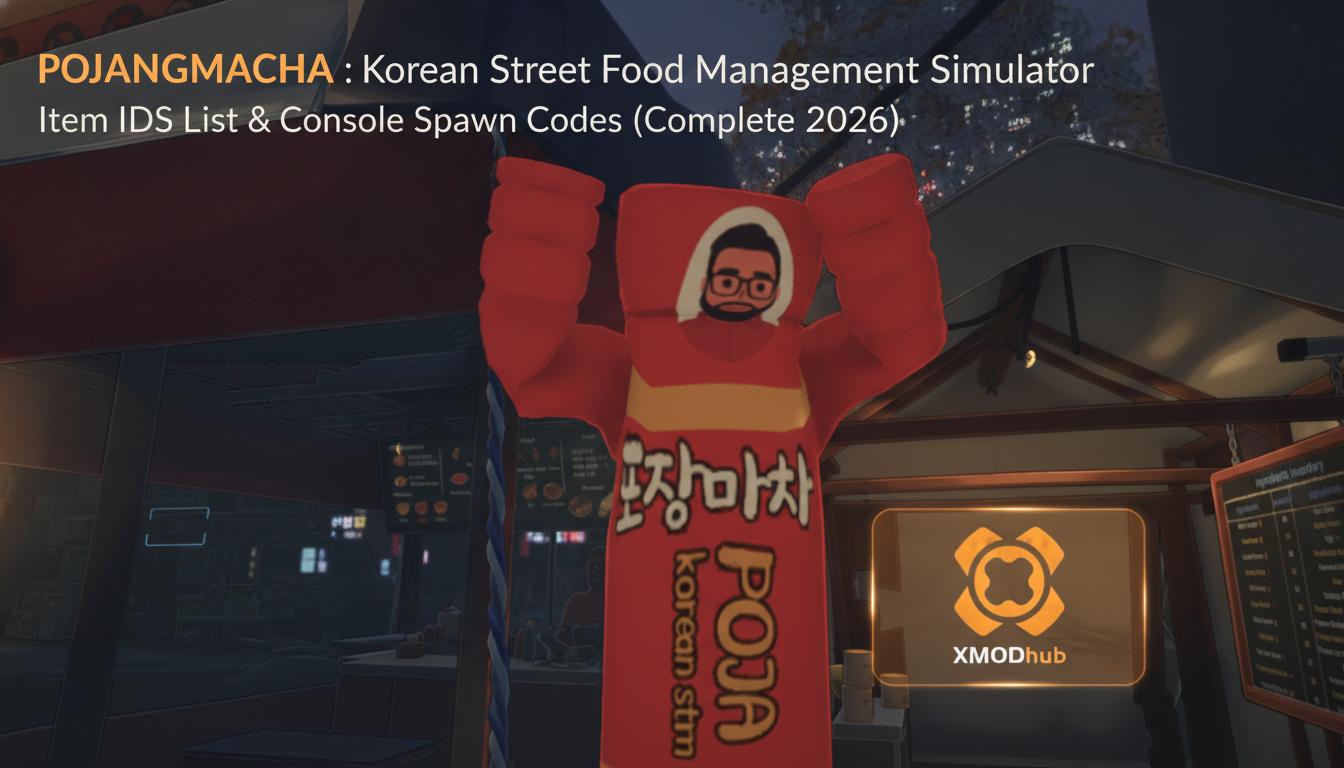 POJANGMACHA : Korean Street Food Management Simulator Item IDs List & Console Spawn Codes (Complete Guide 2026)