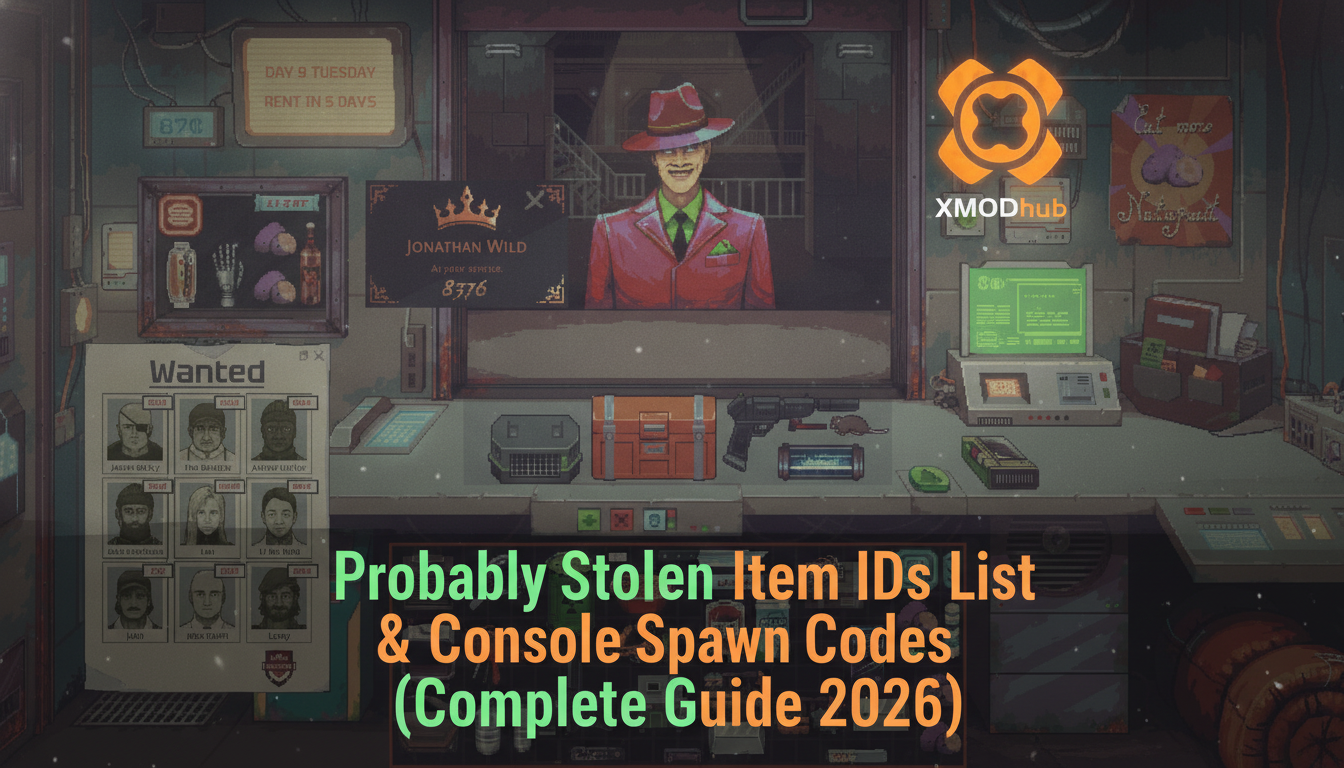 Probably Stolen Item IDs List & Console Spawn Codes (Complete Guide 2026)