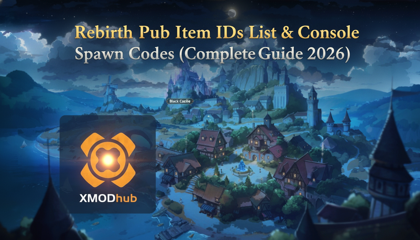 Rebirth Pub Item IDs List & Console Spawn Codes (Complete Guide 2026)