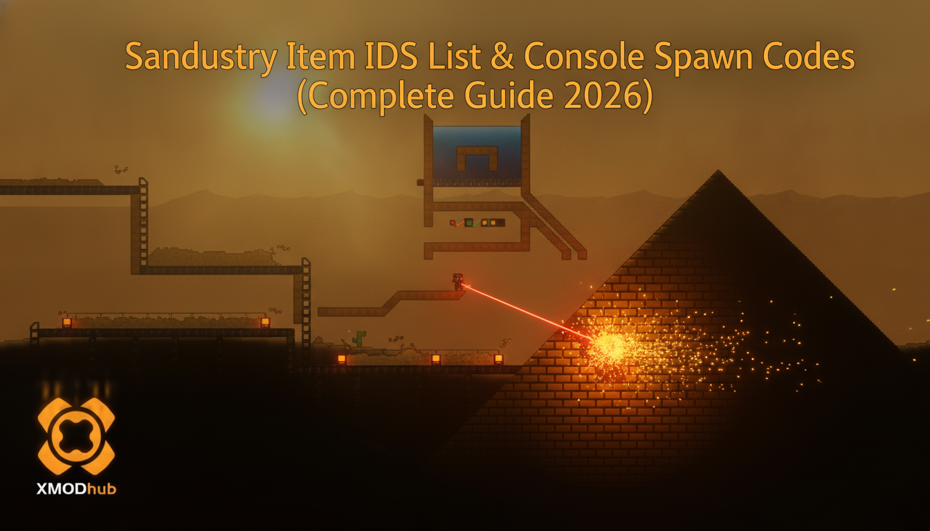 Sandustry Item IDs List & Console Spawn Codes (Complete Guide 2026)