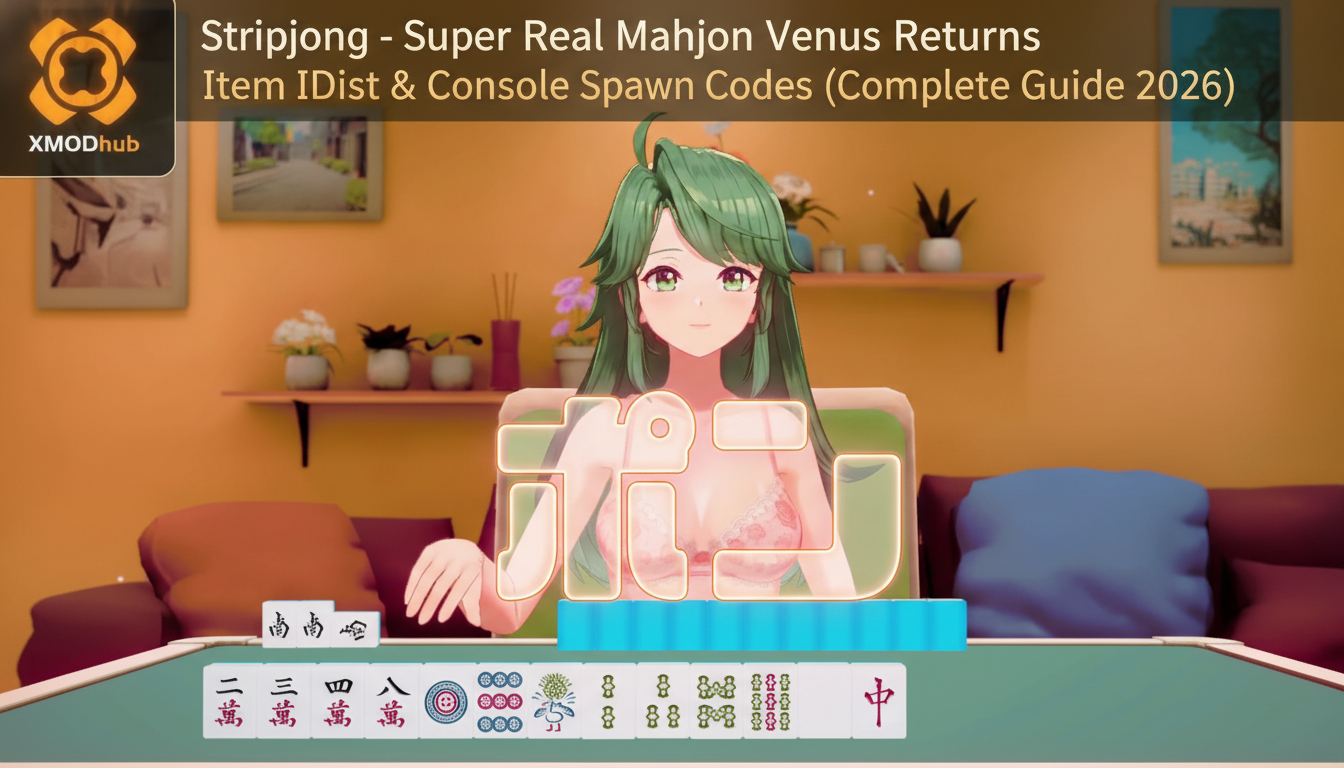 Stripjong – Super Real Mahjong Venus Returns Item IDs List & Console Spawn Codes (Complete Guide 2026)
