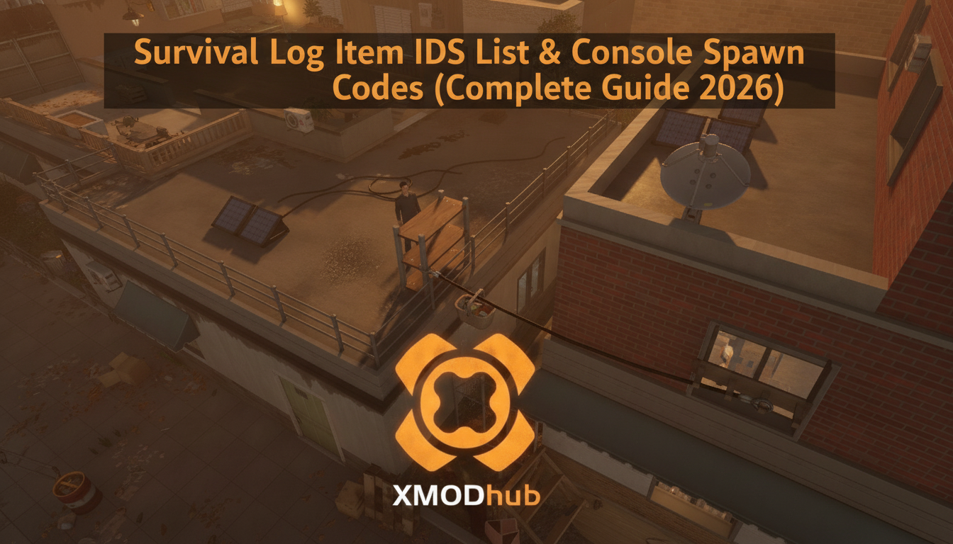 Survival Log Item IDs List & Console Spawn Codes (Complete Guide 2026)