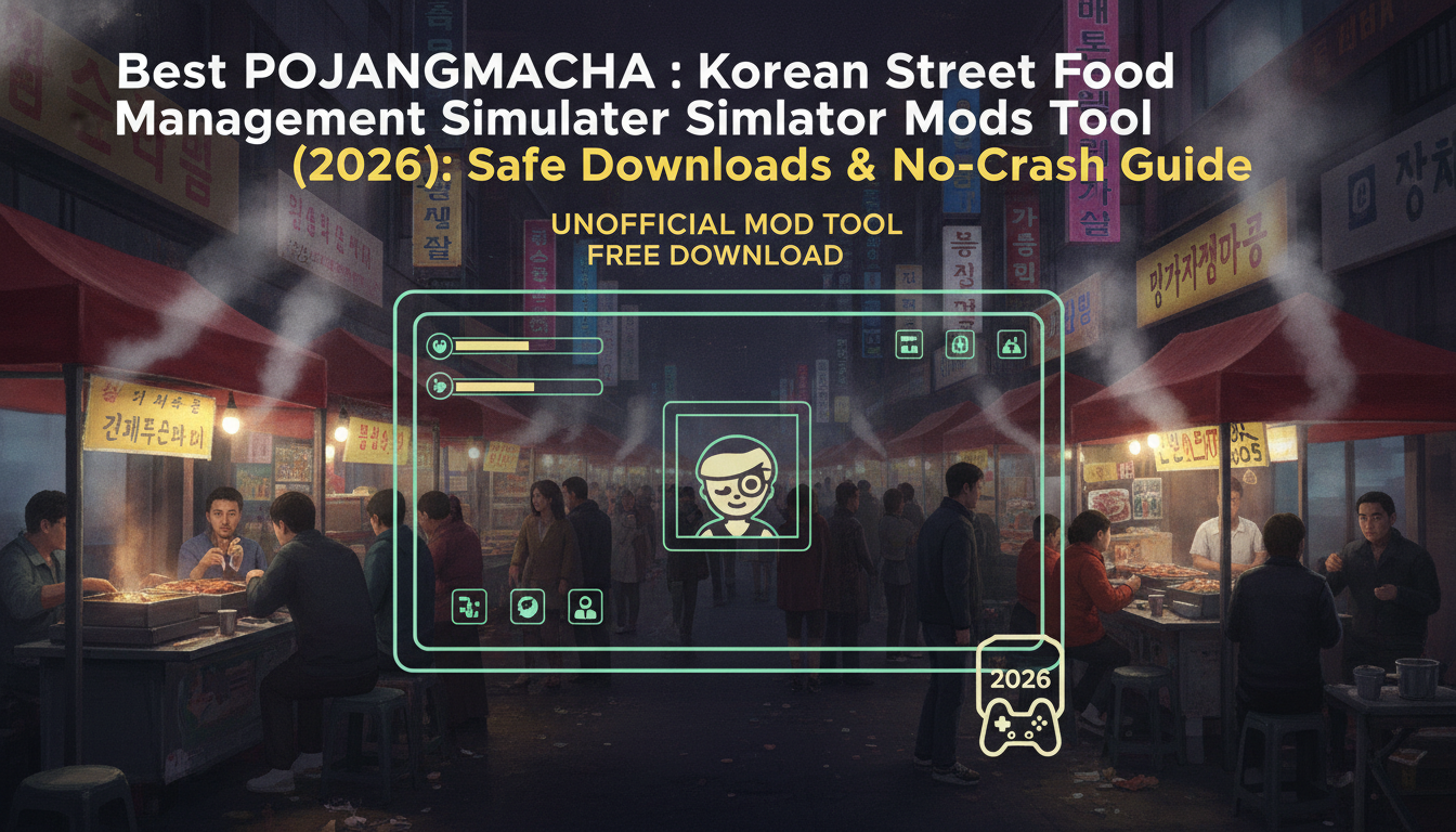 POJANGMACHA : Korean Street Food Management Simulator 최고의 모드 도구 (2026): 안전한 다운로드 및 충돌 없는 가이드