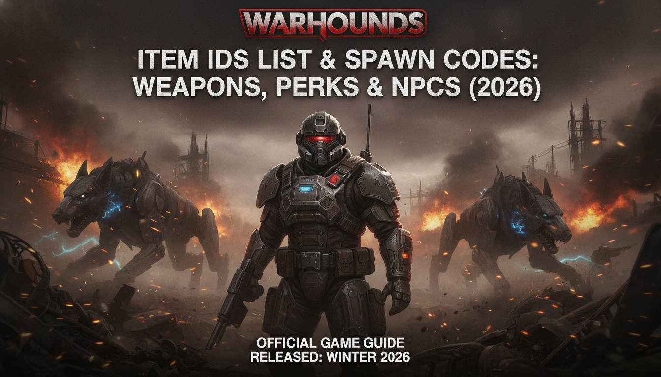 Warhounds Item IDs List & Console Spawn Codes (Complete Guide 2026)