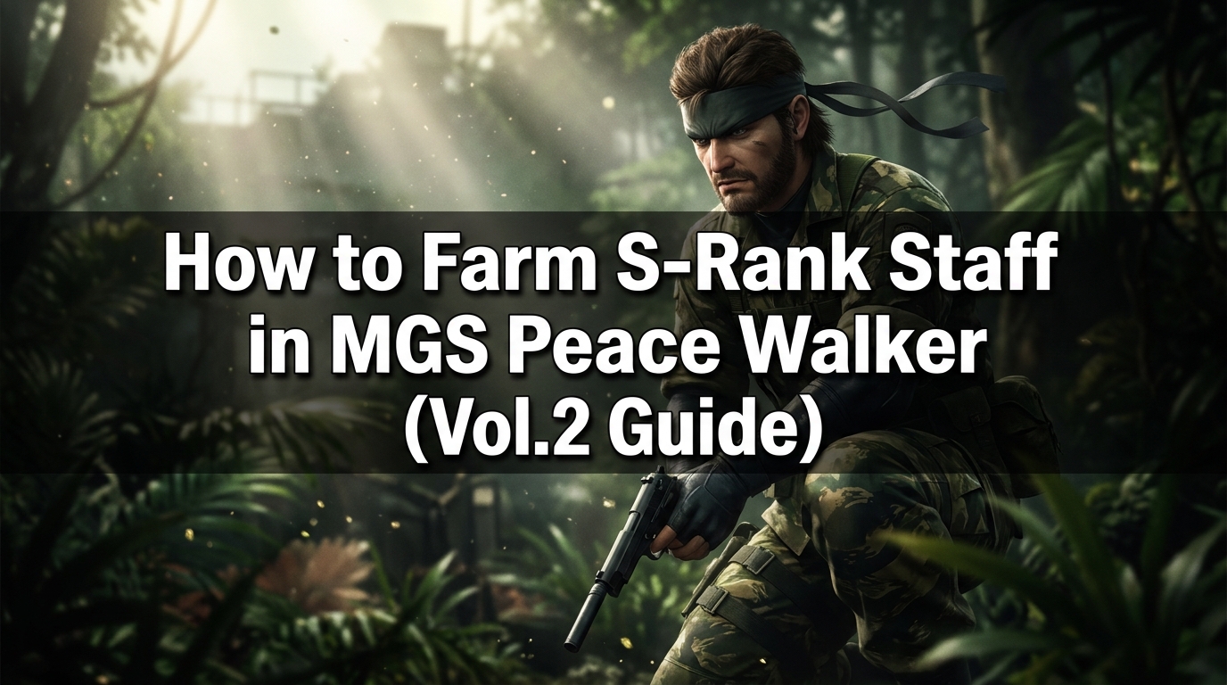 How to Farm S-Rank Staff in MGS Peace Walker: The Ultimate Guide for METAL GEAR SOLID: MASTER COLLECTION Vol.2