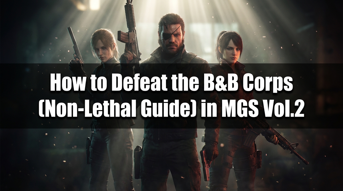 How to Defeat the B&B Corps (Non-Lethal Guide) in METAL GEAR SOLID: MASTER COLLECTION Vol.2