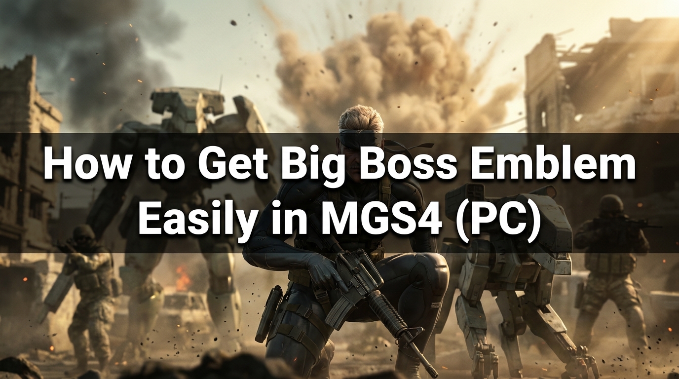 How to Get Big Boss Emblem Easily in MGS4 (PC)