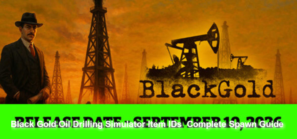 Black Gold: Oil Drilling Simulator Item IDs & Complete Spawn Guide