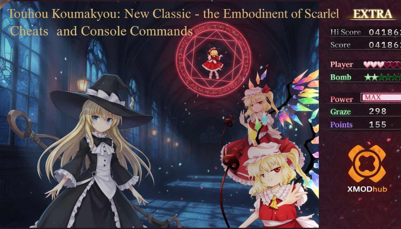 Touhou Koumakyou: New Classic – the Embodiment of Scarlet Devil Cheats and Console Commands