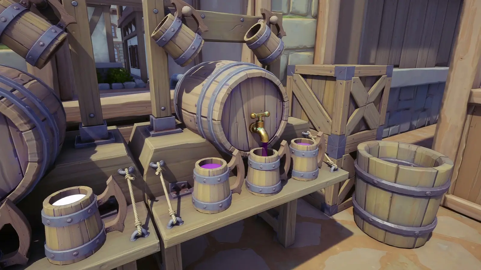 Alchemy Factoryのゲームプレイ画面、ポーションショップの内部